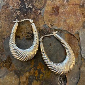 3 Pairs Silver Earrings